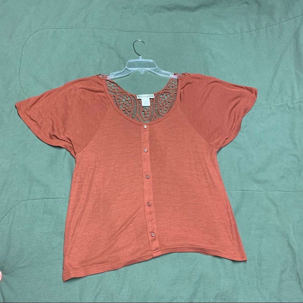 Burnt/Dark Orange Top